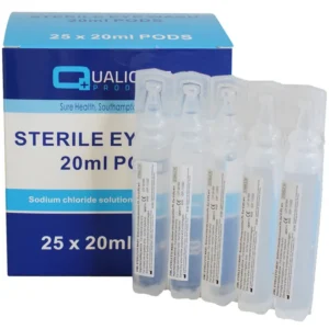 Sterile Saline Solution 20ml Pods – Pack of 25