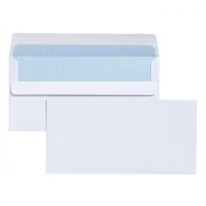 White Press Seal Envelopes DL Plain 80GSM (Pack of 1000)