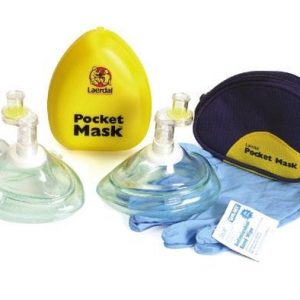 Laerdal pocket mask with gloves and wipes