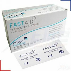 Fast aid pre-injection swabs – pack of 100