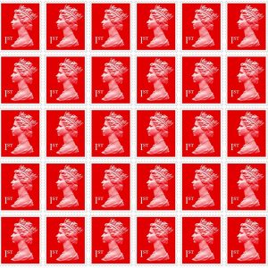 100 x 1st Class Self Adhesive Stamp Sheet