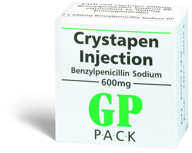 Benzylpenicillin Sodium 600mg Vial GP Pack 2 MK Medicals UK