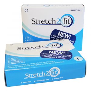 STRETCH2FIT Food Safe Gloves Blue 200x Box