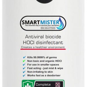 SmartMister Smaller Spaces HOCI Sanitiser Unit SM-MiniDT500 + 5l HOClSolution
