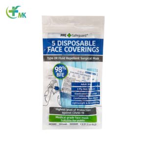 Safeguard® Disposable Face Coverings Type IIR Masks (Pack of 5)