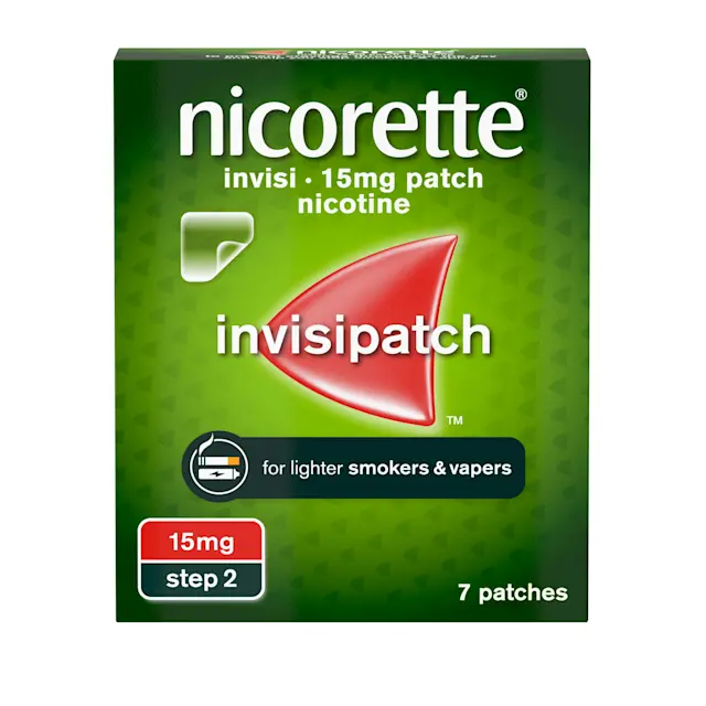 Nicorette InvisiPatch 15mg 7x Nicotine Patches Step 2