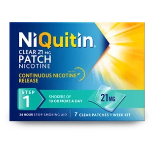 Niquitin 24 Hour 7x Clear Patches 21mg Step 1
