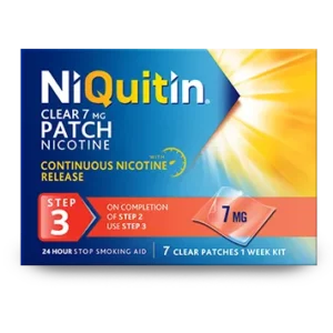 Niquitin 24 Hour 7x Clear Patches 7mg Step 3