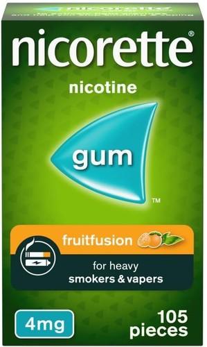 Nicorette fruit fusion gum 4mg 105s