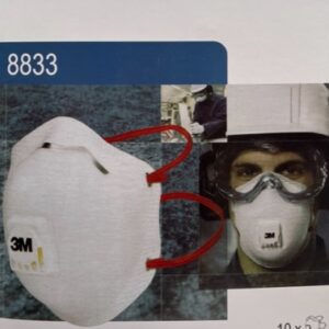 3M 8833 Face Mask Respirator with FFP3 Protection – Box of 10