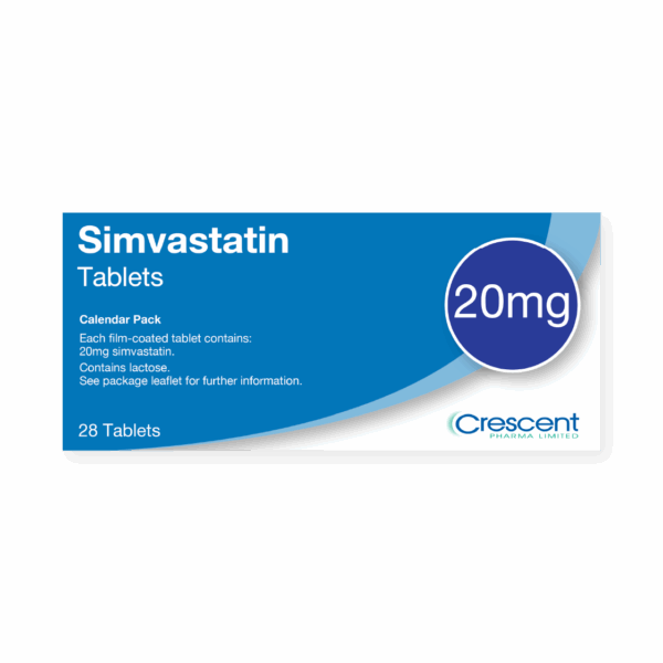 Simvastatin 20mg Tablets (28 tablets)