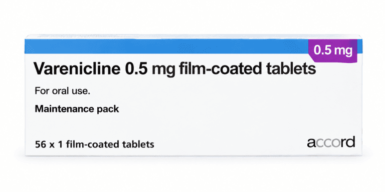 Varenicline Maintenance Pack 0.5mg (56 tablets)